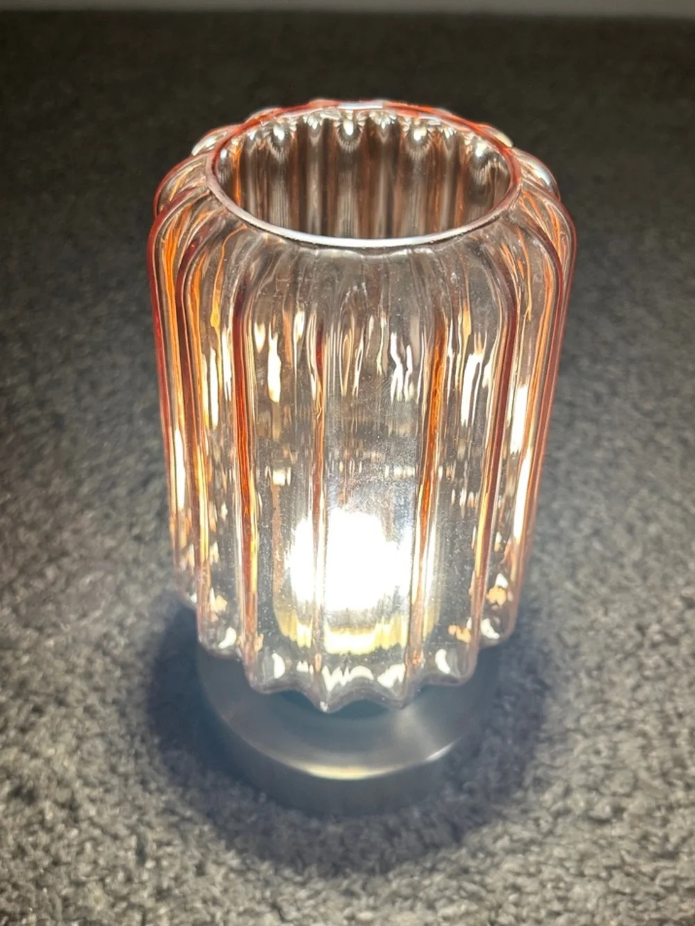 Target Pink Ribbed Glass Lantern Table Lamp - 3 Settings